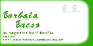 borbala bacso business card
