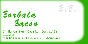 borbala bacso business card